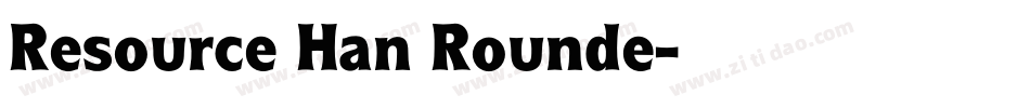 Resource Han Rounde字体转换